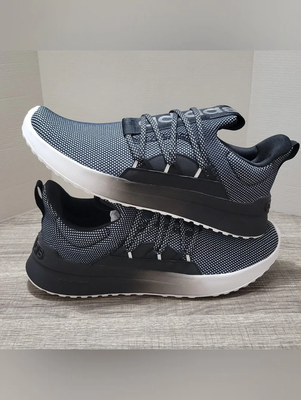 Adidas Lite Racer Adapt 4.0 Running Shoes Black/White Men's Size 11